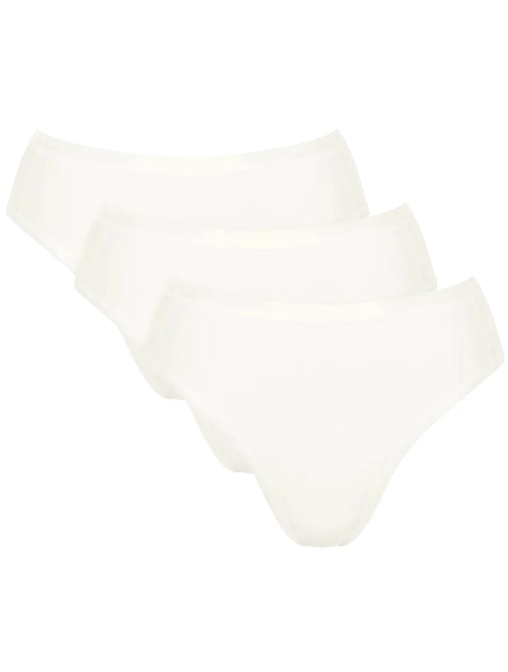 Go Daily Cotton 3-Pack Tai Briefs, Silk White