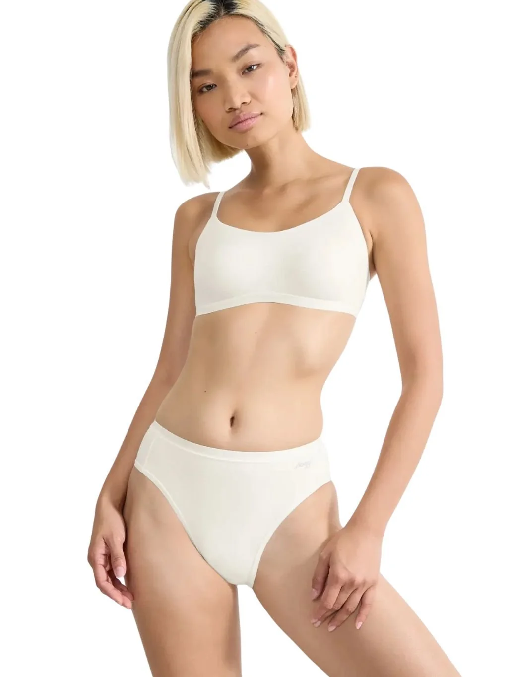 Go Daily Cotton 3-Pack Tai Briefs, Silk White - Image 2
