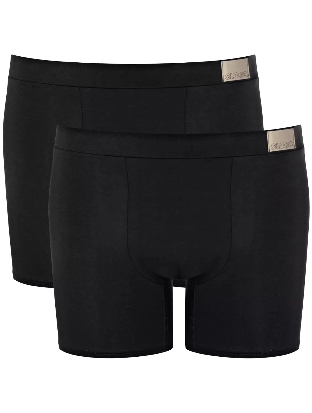 Go Natural 2-Pack Short Boxer Trunks, Black