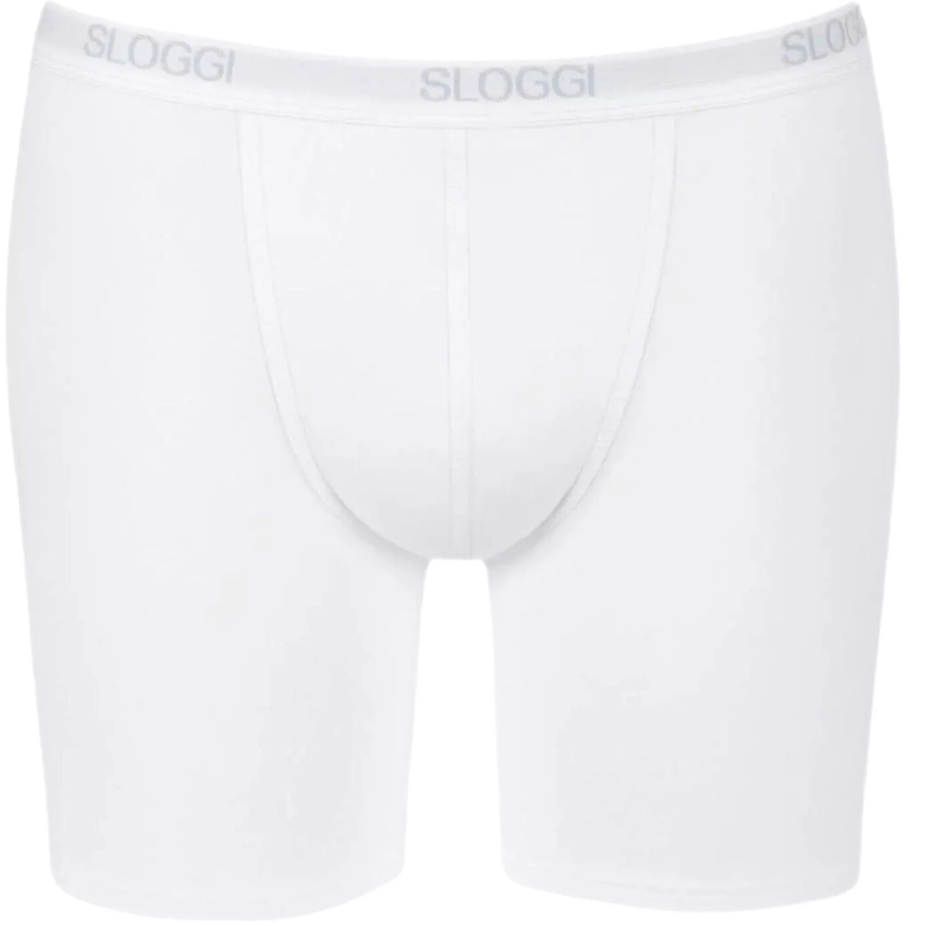 Basic Long Boxer Brief, White