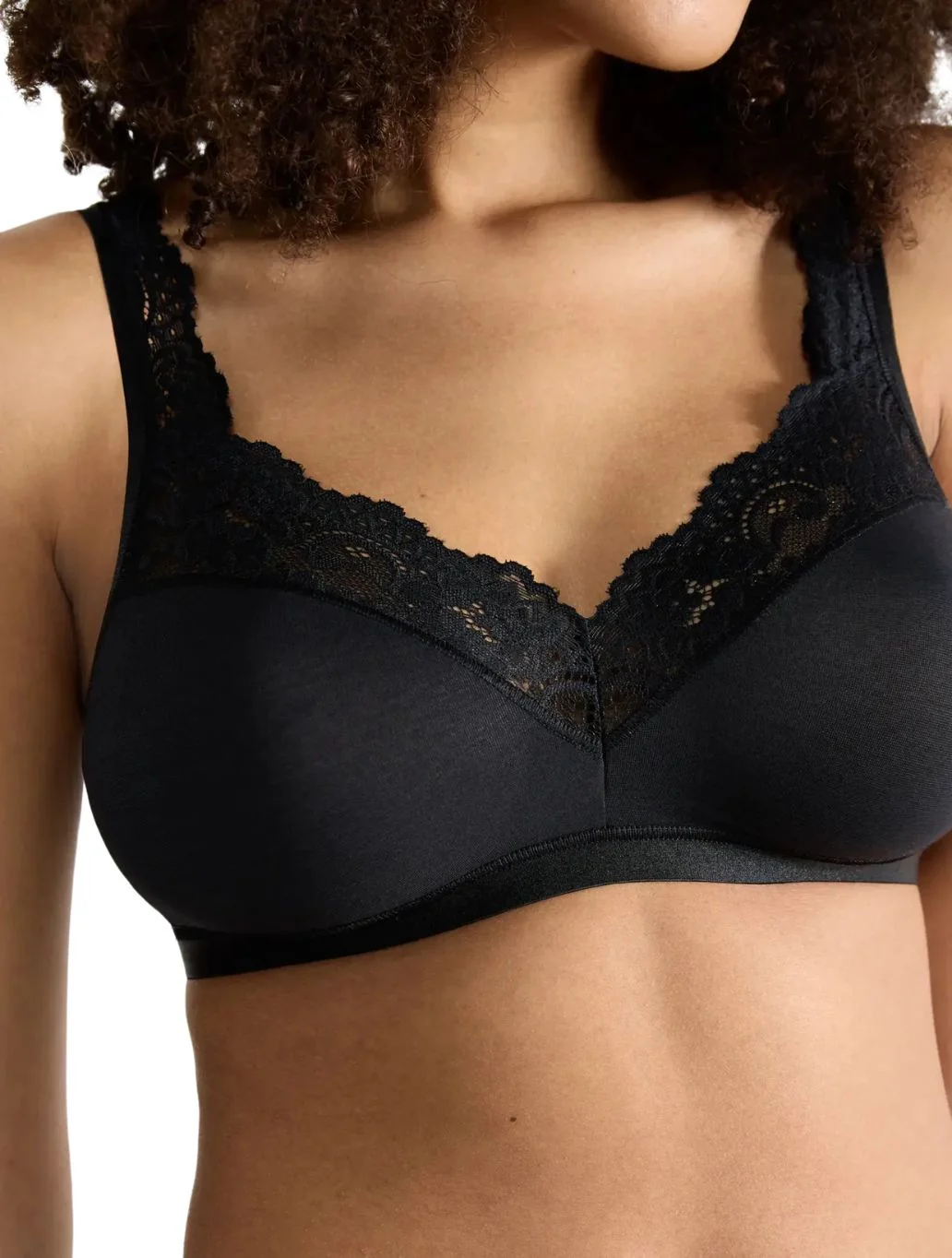 Romance Supima Cotton Bra, Black - Image 2