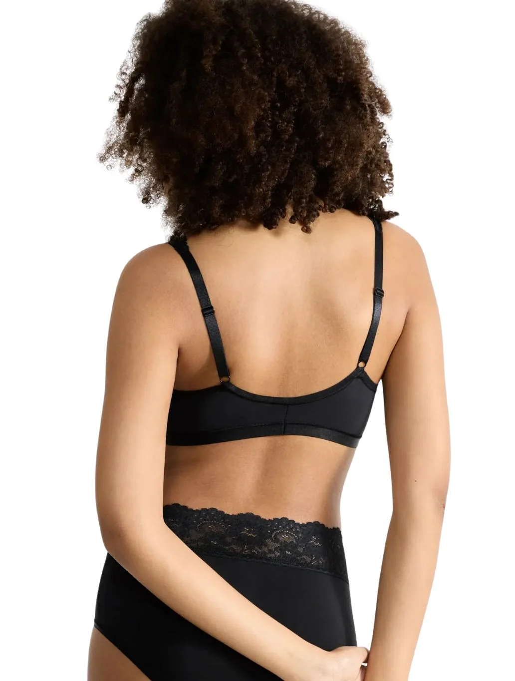 Romance Supima Cotton Bra, Black - Image 4
