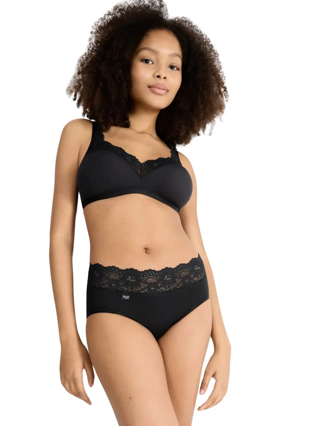 Romance Supima Cotton Bra, Black - Image 5