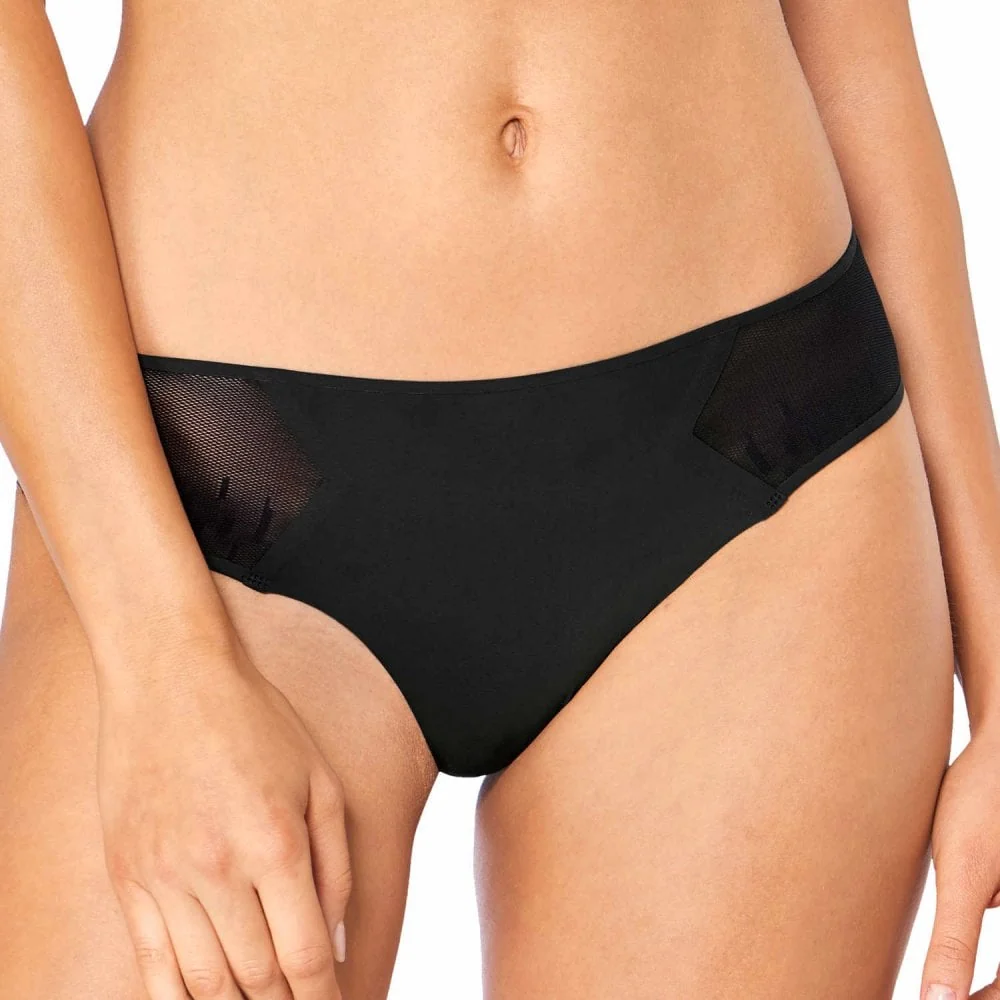 S ZERO Feel Signature Low Rise Cheeky Brief, Black