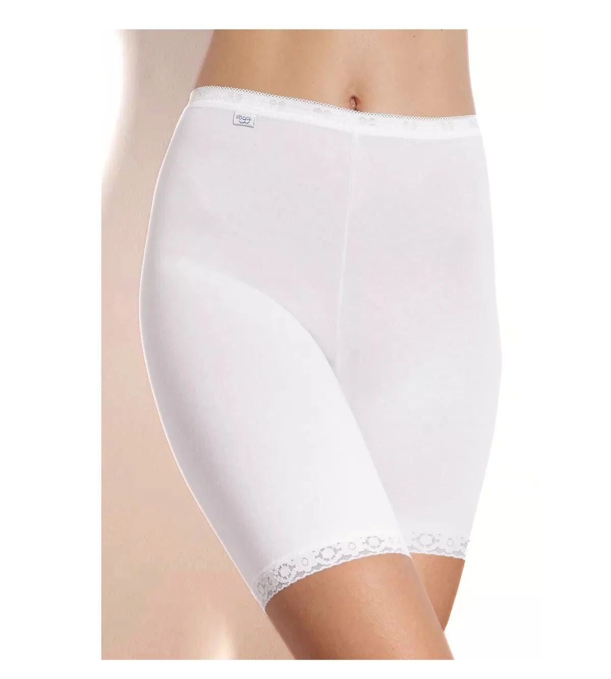 2-Pack Basic+ Cotton Long Shorts, White - Image 2