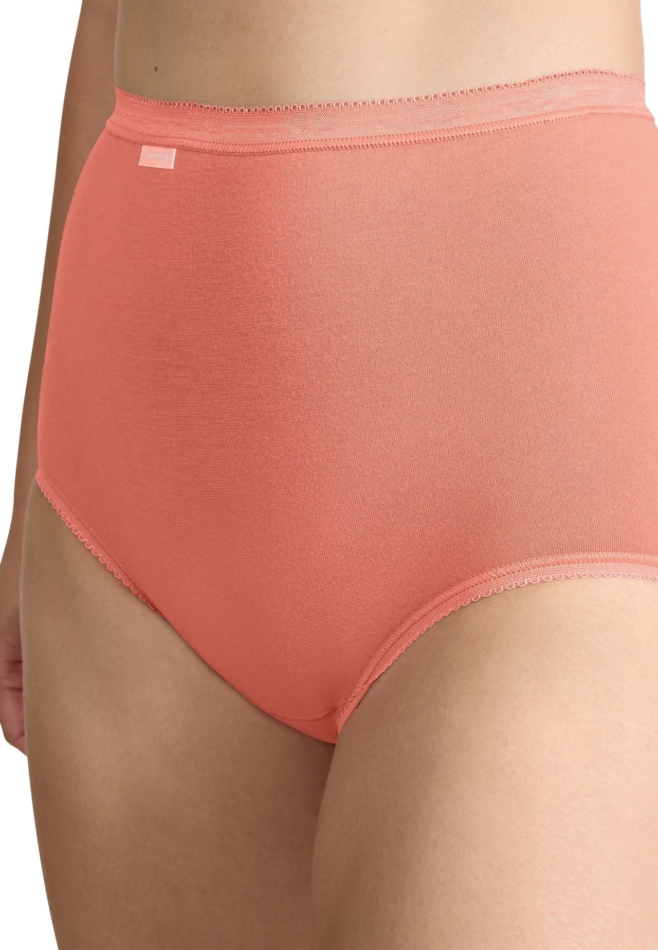 Basic+ 3-Pack Cotton Maxi Briefs, Apricot/White/Orange - Image 2