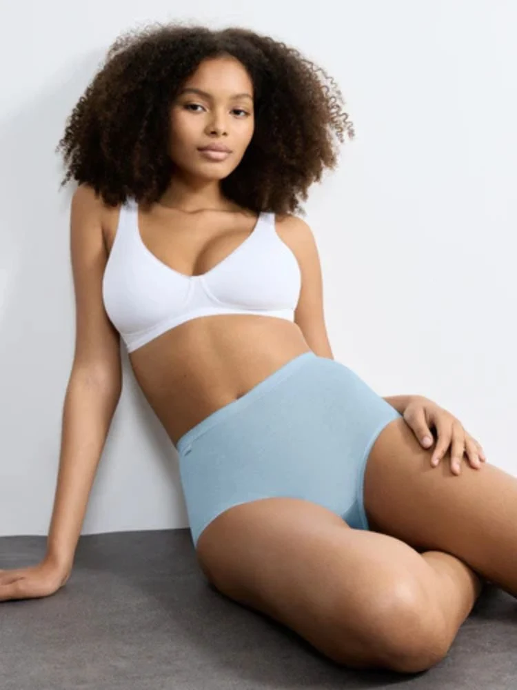 Basic+ 3-Pack Cotton Maxi Briefs, Provincial/White/Water - Image 7