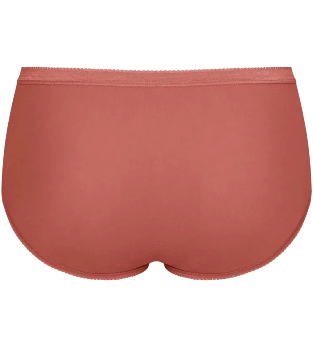 Basic+ 3-Pack Cotton Midi Briefs, Apricot/White/Orange - Image 4
