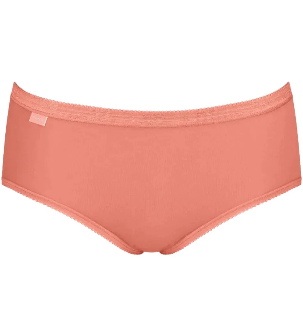 Basic+ 3-Pack Cotton Midi Briefs, Apricot/White/Orange - Image 5
