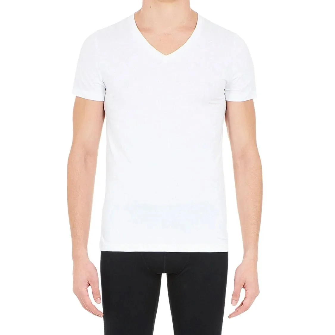 Supreme Cotton V-Neck T-Shirt, White - Image 2
