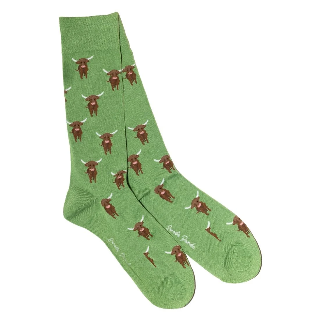 2-Pack Highland Cows & Pigs Bamboo Socks Gift Box, Red/Green - Image 4