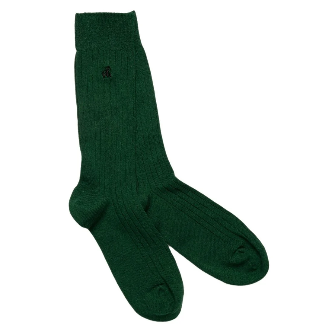 4-Pack Bundle Foxes & Pheasants Bamboo Socks, Green/Navy - Image 2
