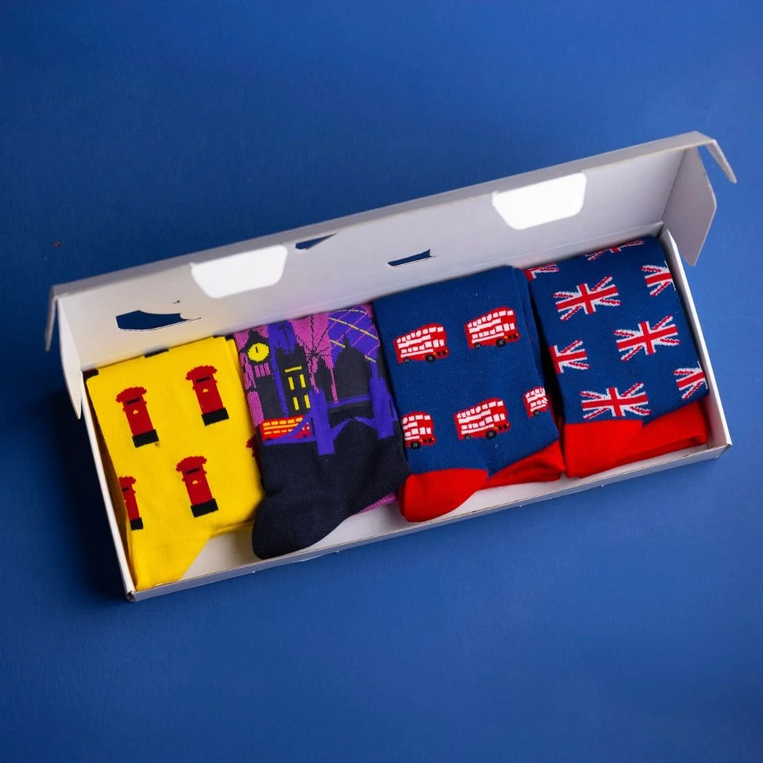 4-Pack Iconic London Bamboo Socks Gift Box Box - Image 2