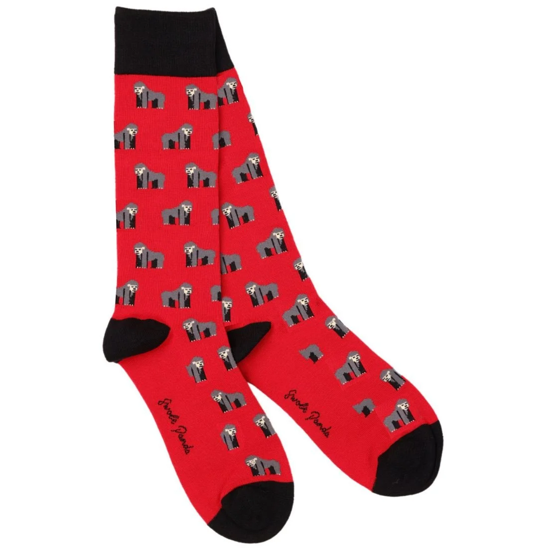 4-Pack Zoo Animals Bamboo Socks Gift Box, Red/Green/Blue/Navy - Image 7
