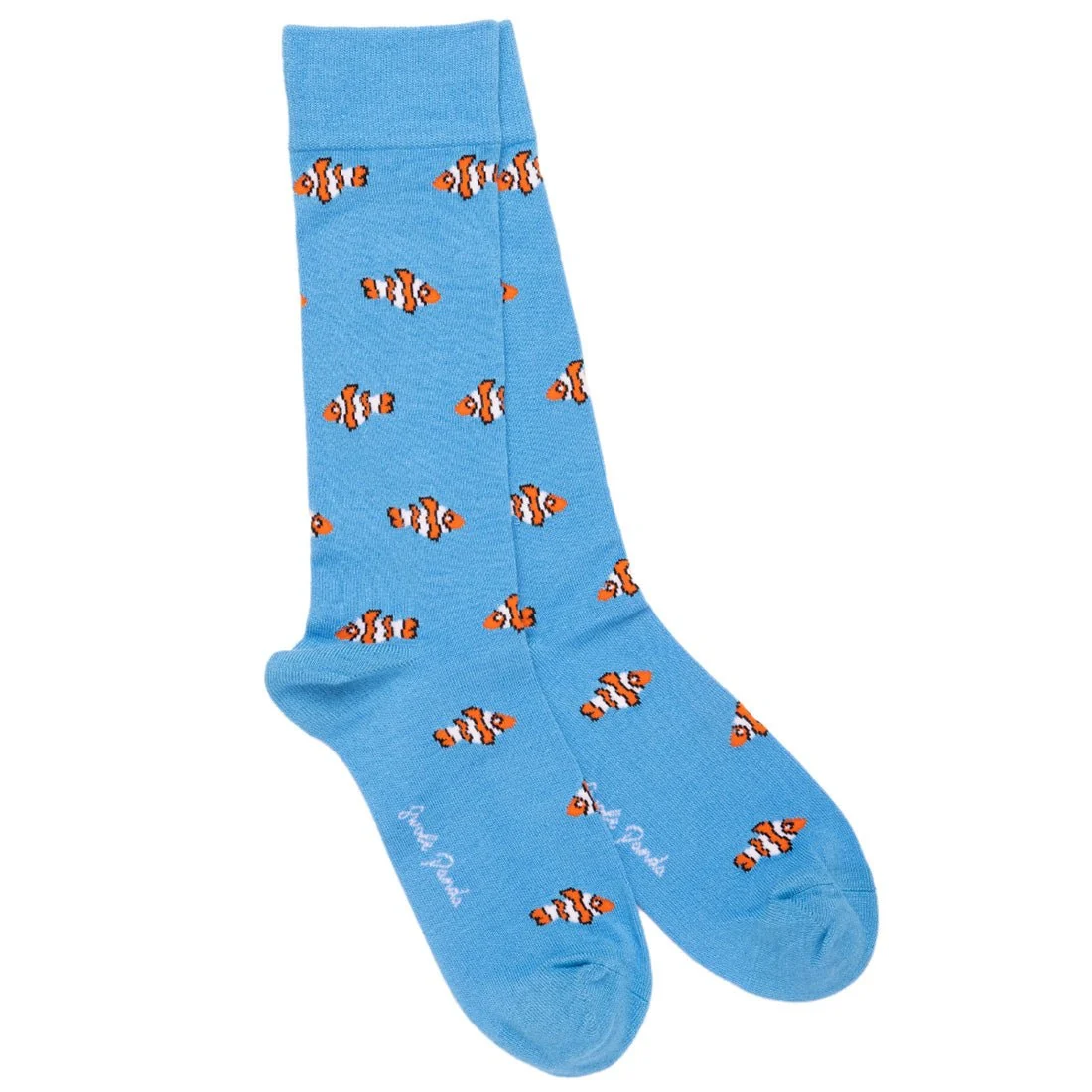Clown Fish Bamboo Socks, Sky Blue