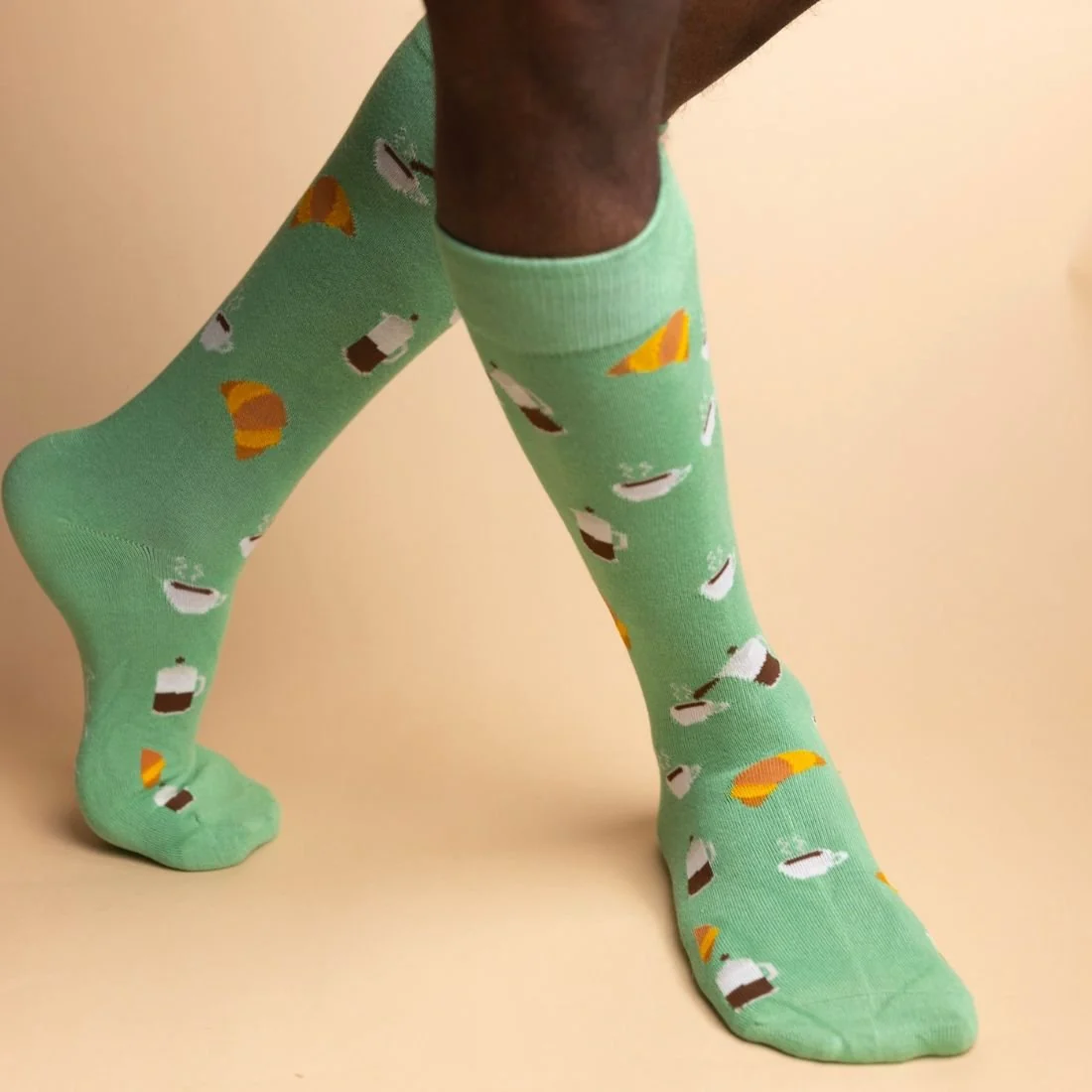 Coffee Bamboo Socks, Green - Image 3