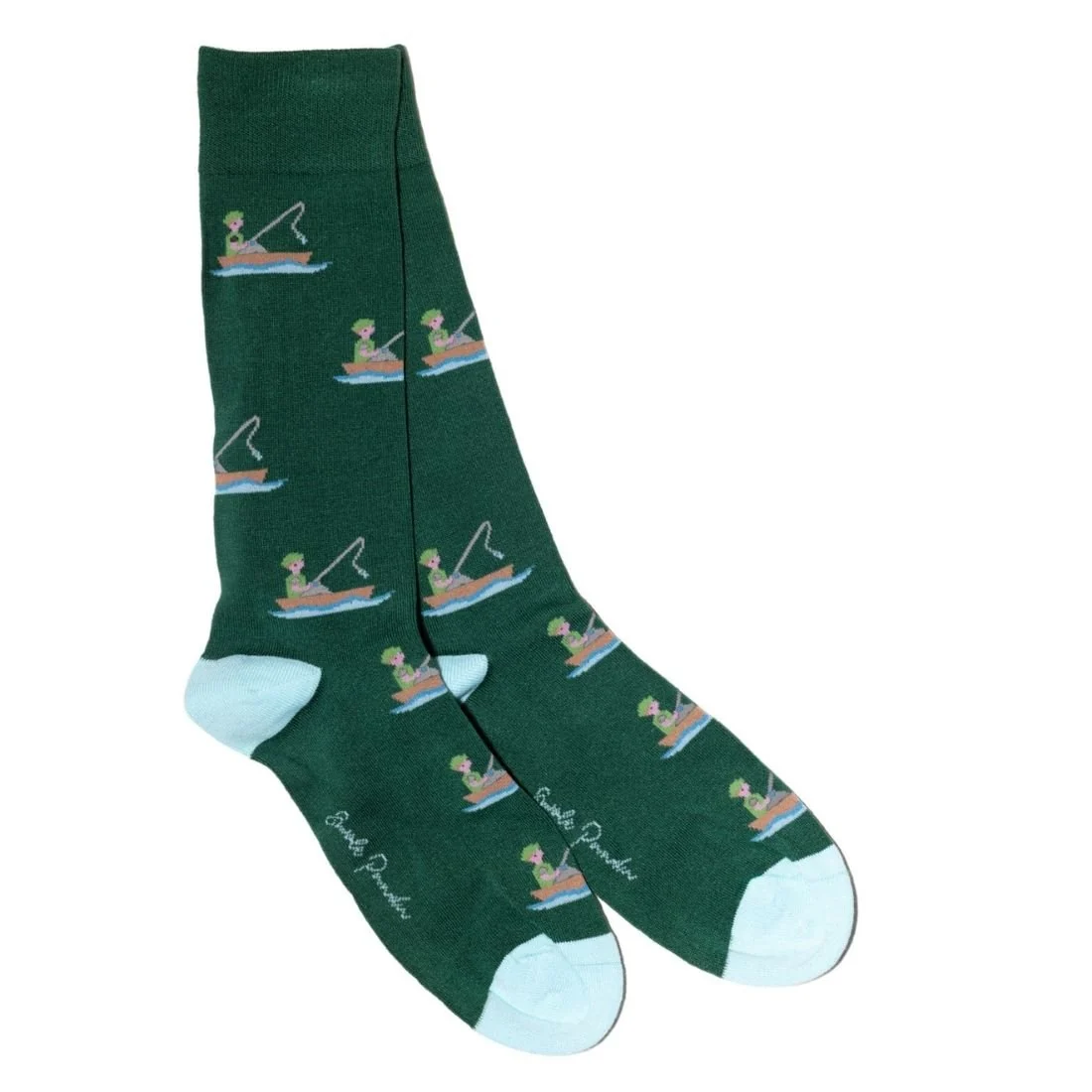 Fisherman Bamboo Socks, Green