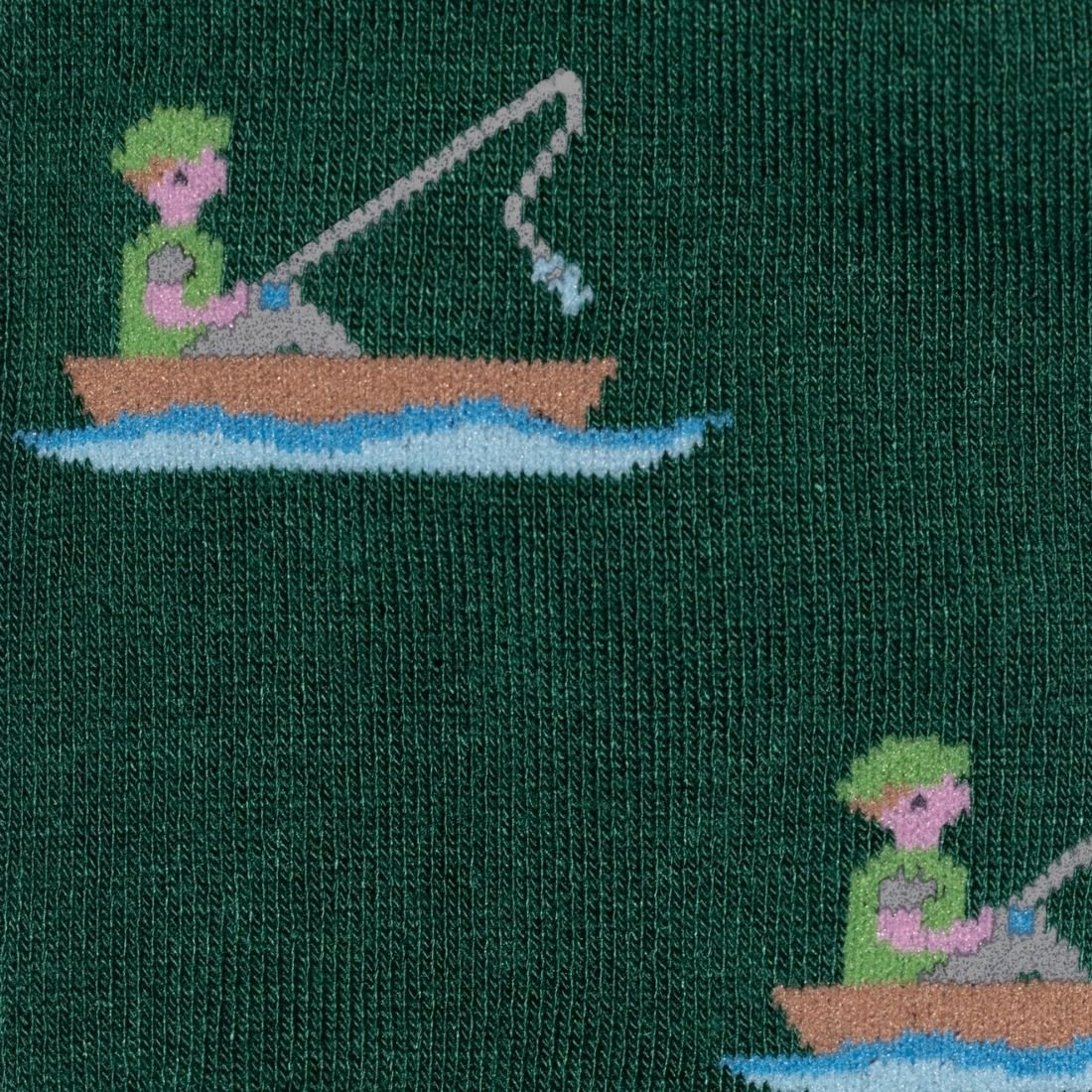 Fisherman Bamboo Socks, Green - Image 5