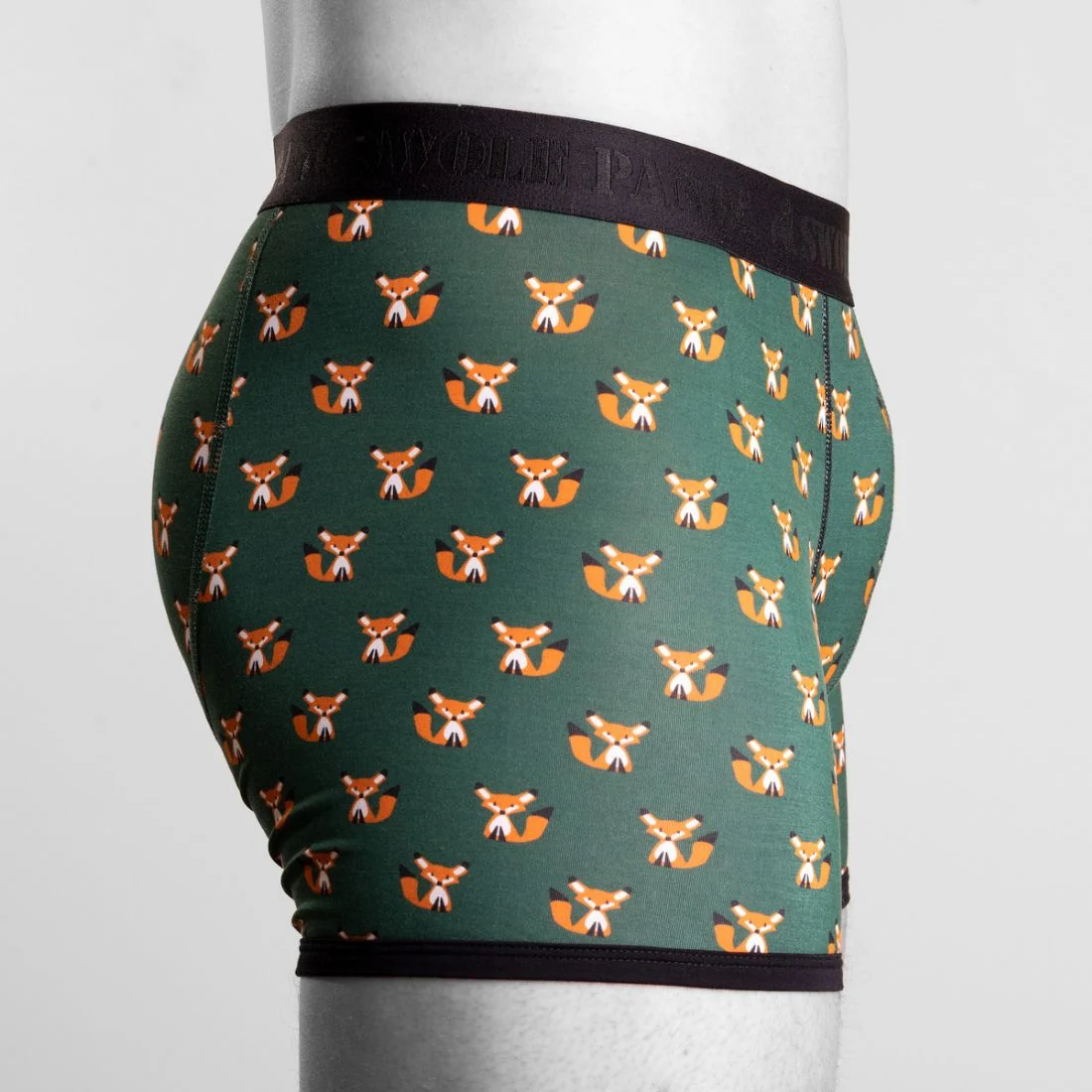 Foxes Bamboo Boxer Brief, Green/black - Image 2