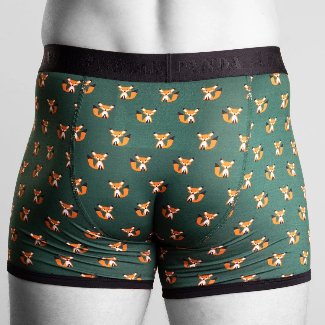 Foxes Bamboo Boxer Brief, Green/black - Image 3