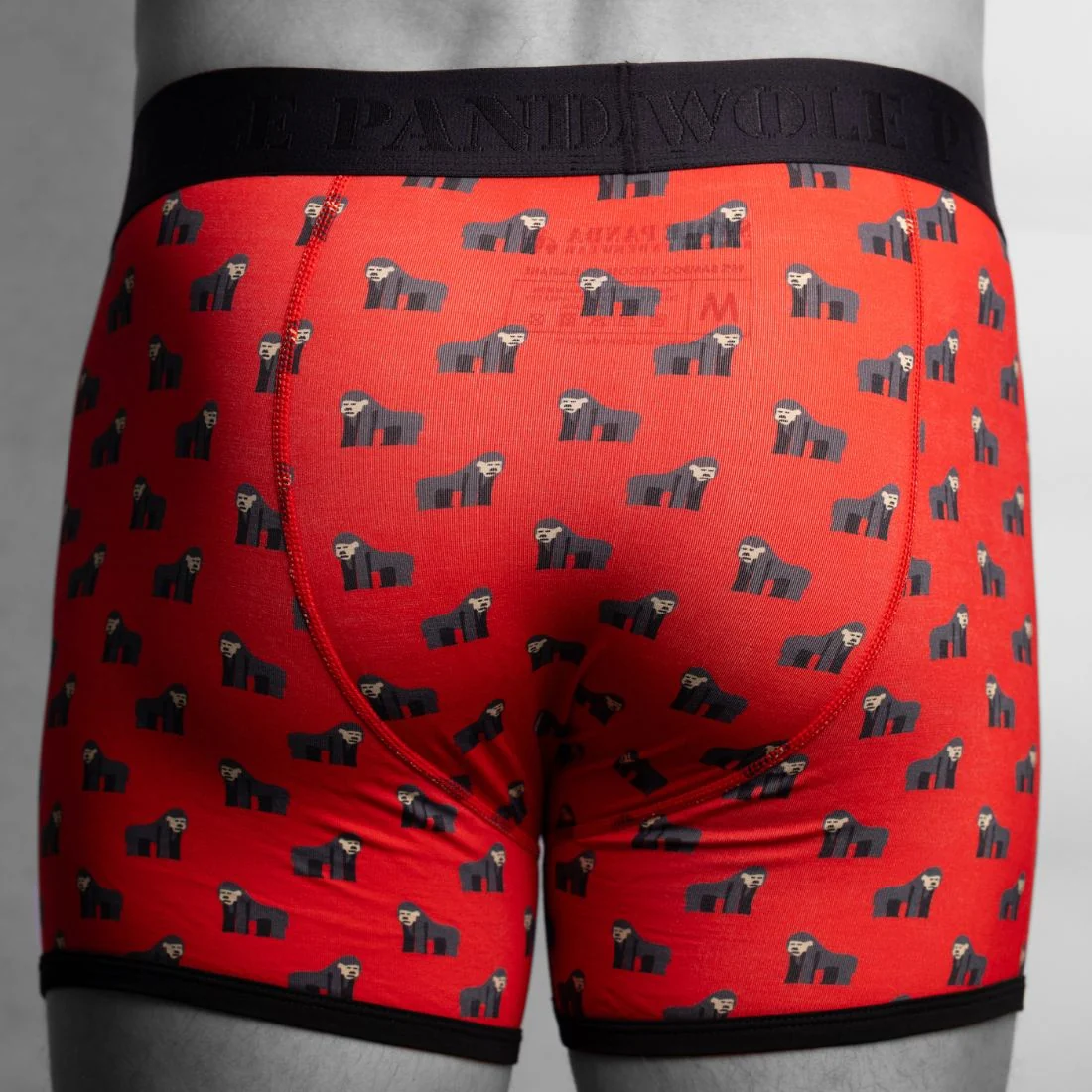 Gorillas Bamboo Boxer Brief, Red/black - Image 5