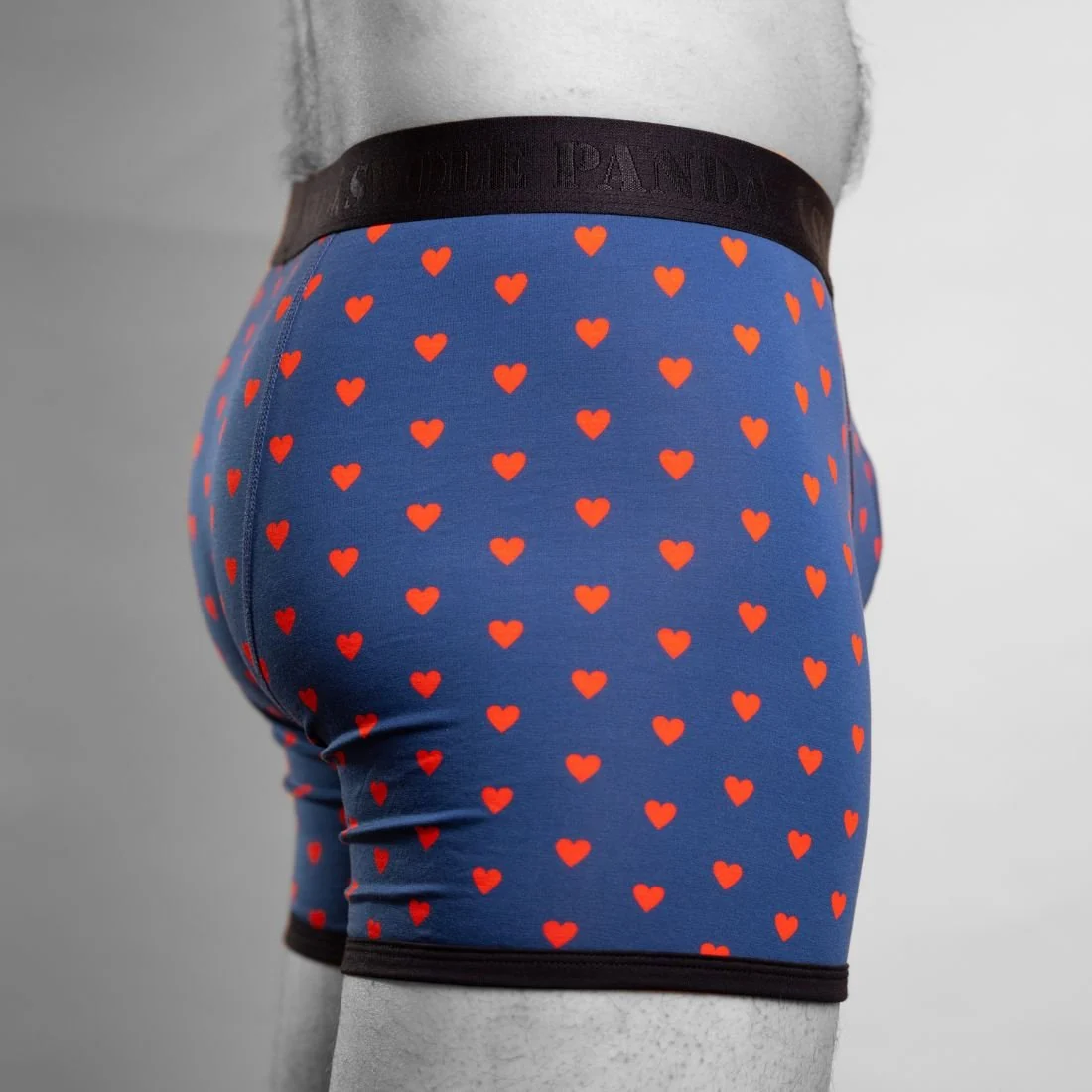Hearts Bamboo Boxer Brief, Blue/red - Image 4