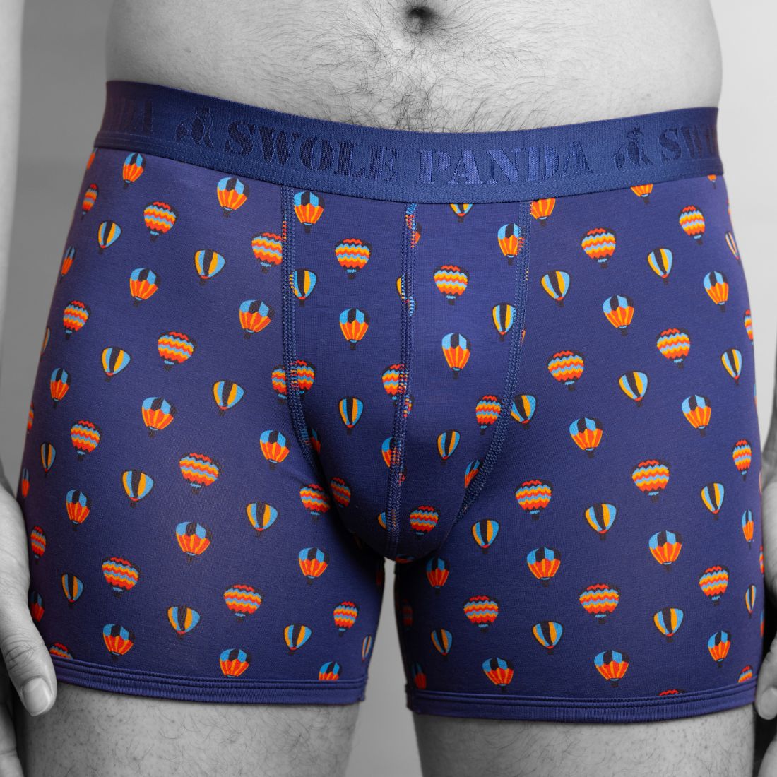Hot Air Balloons Bamboo Boxer Brief, Blue