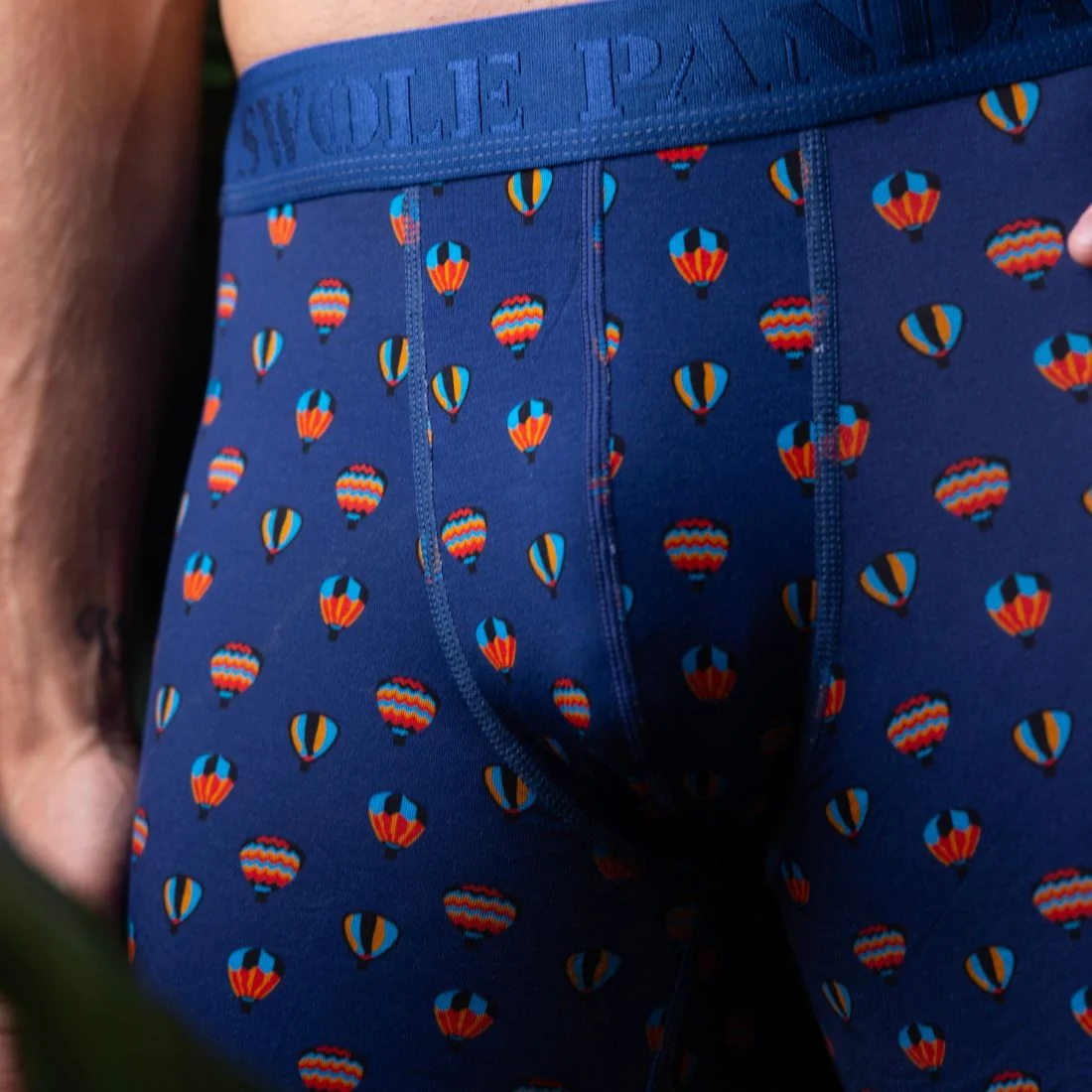 Hot Air Balloons Bamboo Boxer Brief, Blue - Image 2
