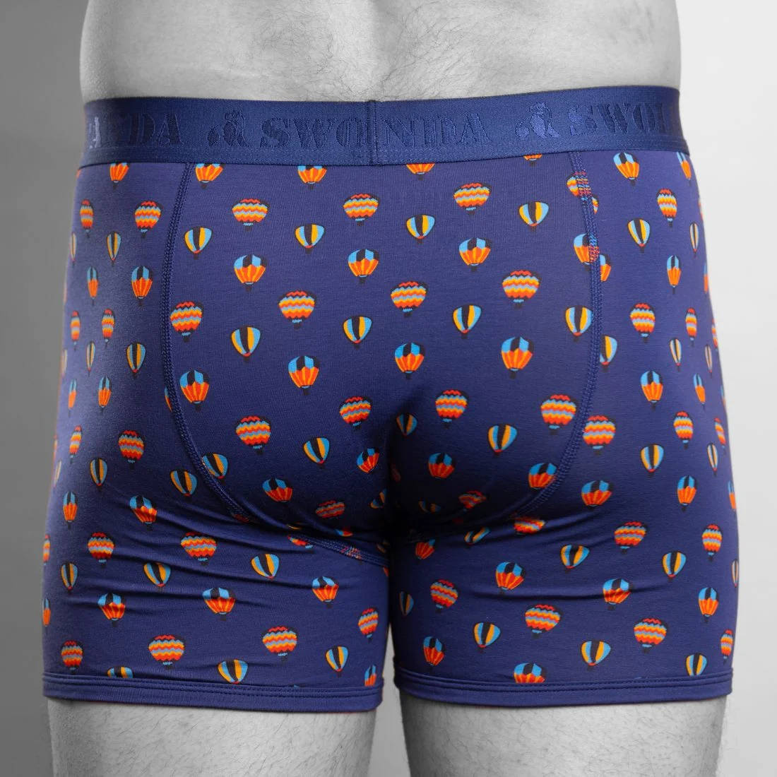 Hot Air Balloons Bamboo Boxer Brief, Blue - Image 4