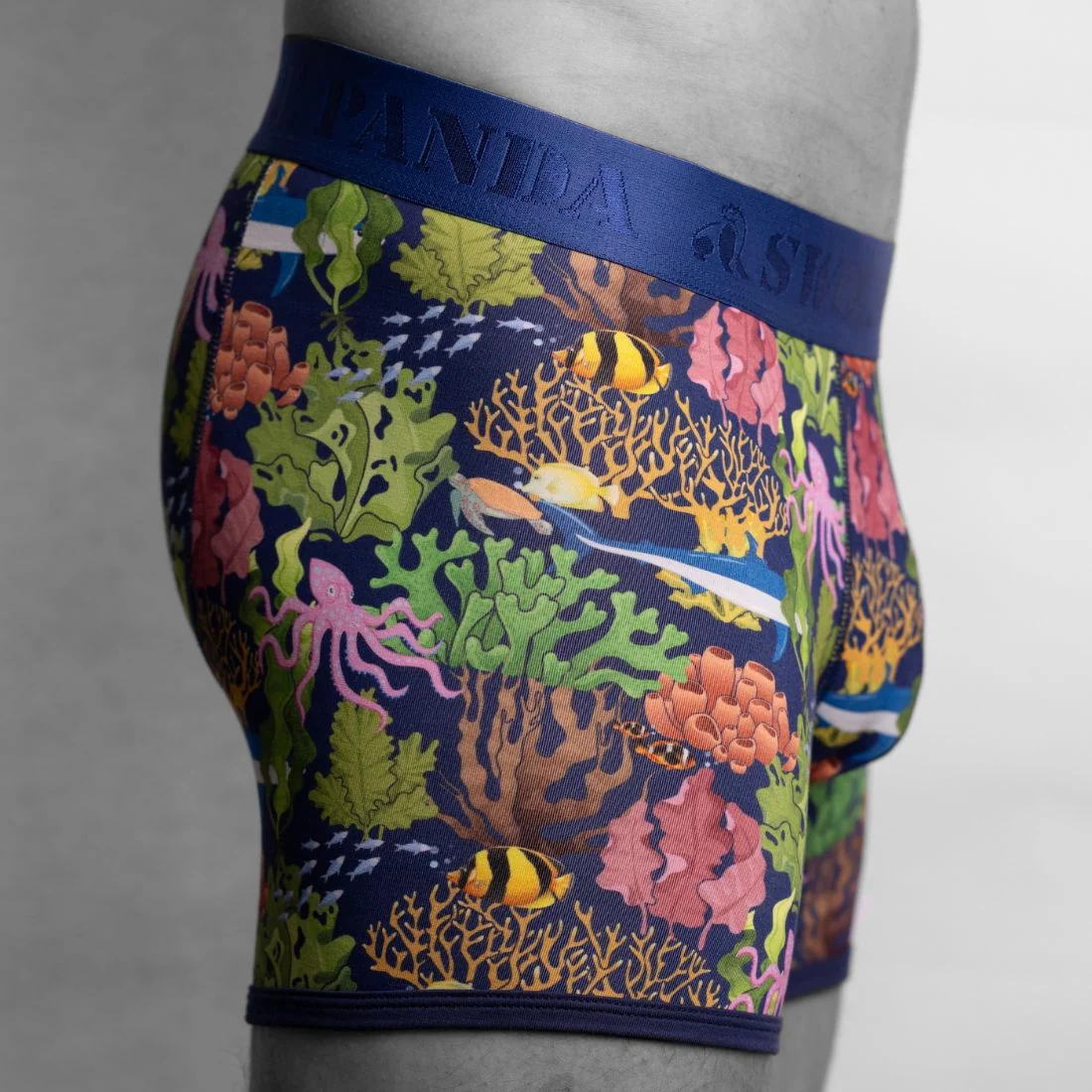 Marine Bamboo Boxer Brief in Multicolour/blue - Image 4