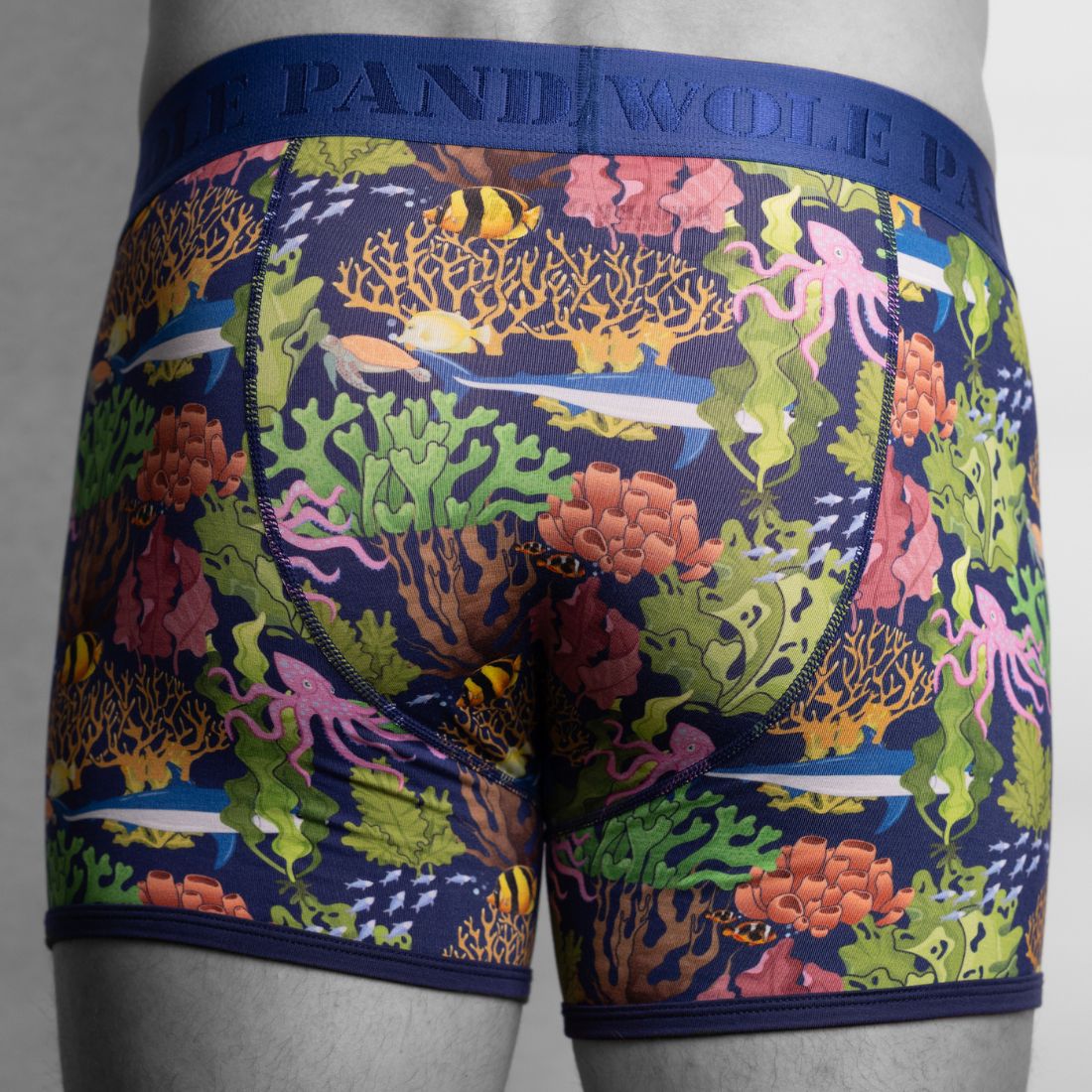 Marine Bamboo Boxer Brief in Multicolour/blue - Image 5
