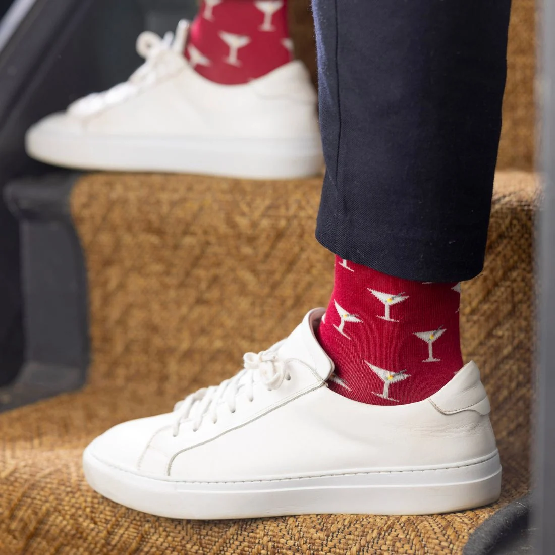 Martini Bamboo Socks, Red - Image 3