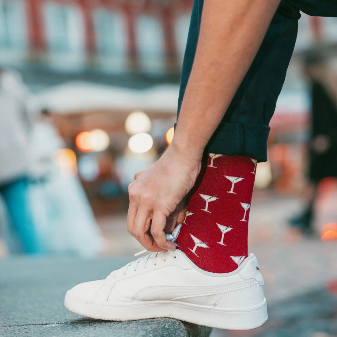 Martini Bamboo Socks, Red - Image 5
