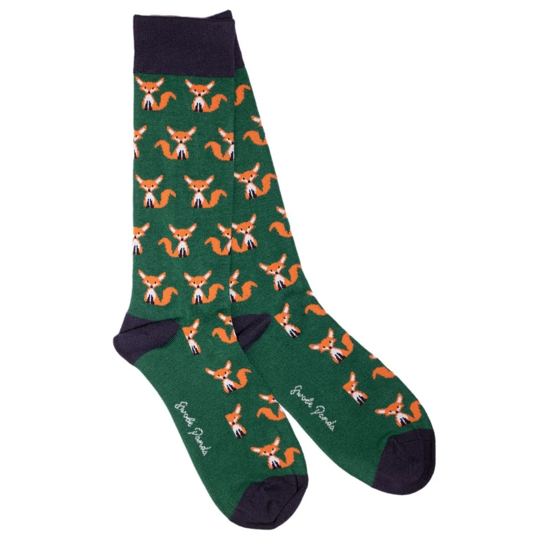 Mr Fox Bamboo Socks, Green