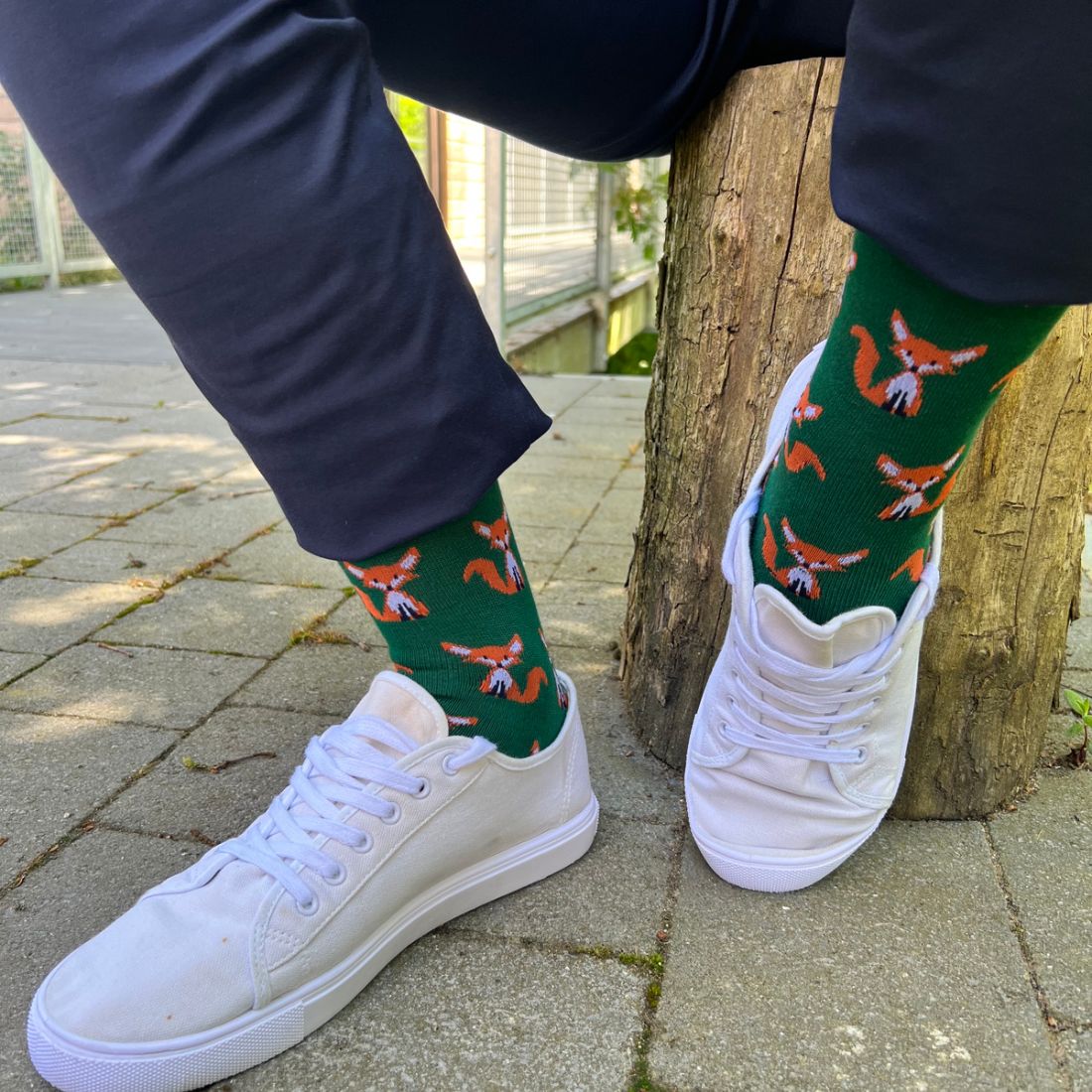 Mr Fox Bamboo Socks, Green - Image 3