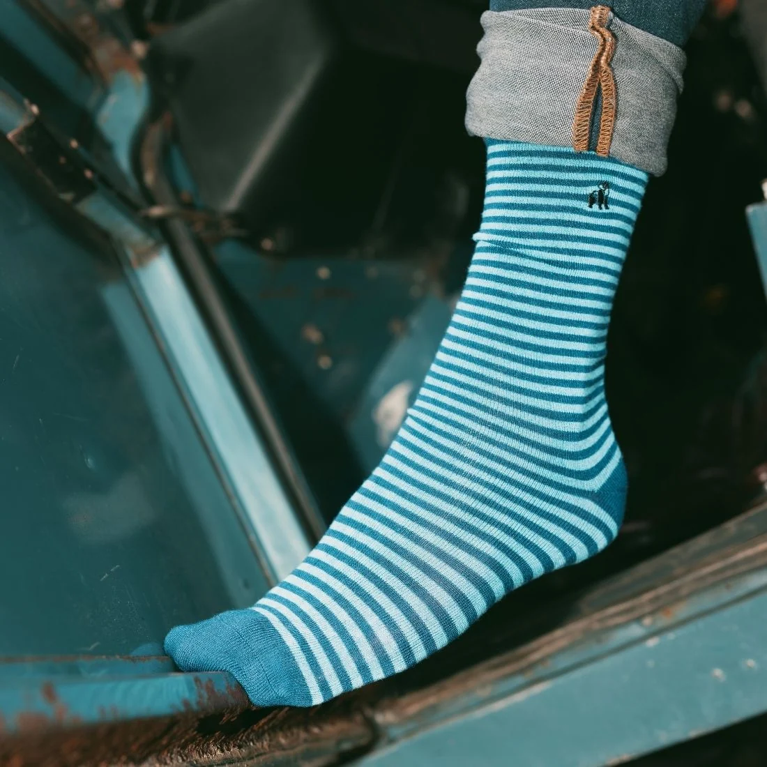 Narrow Stripes Bamboo Socks, Blue/navy - Image 3
