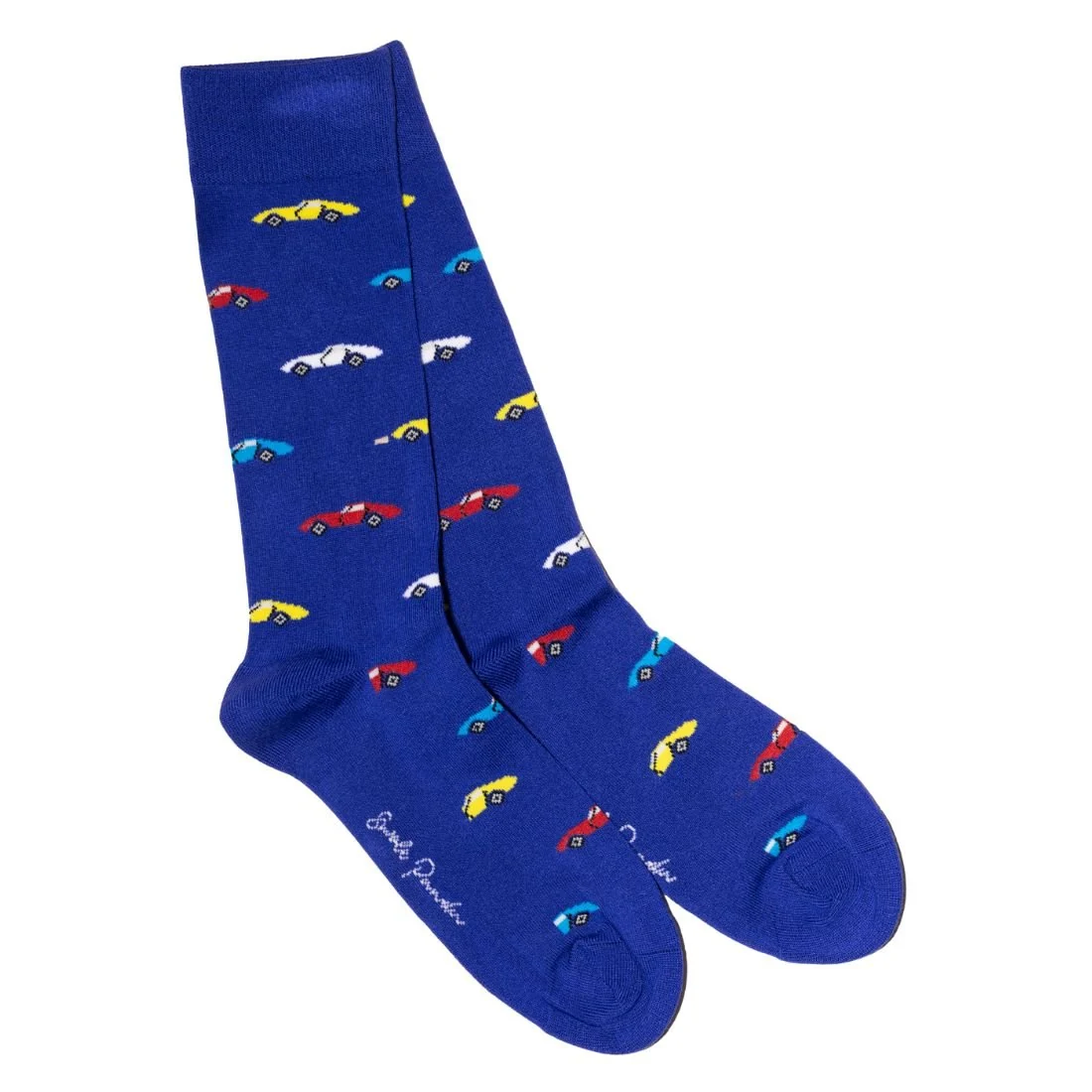 4-Pack Racing Cars Bamboo Socks Gift Box, Red/Black/Blue - Image 8