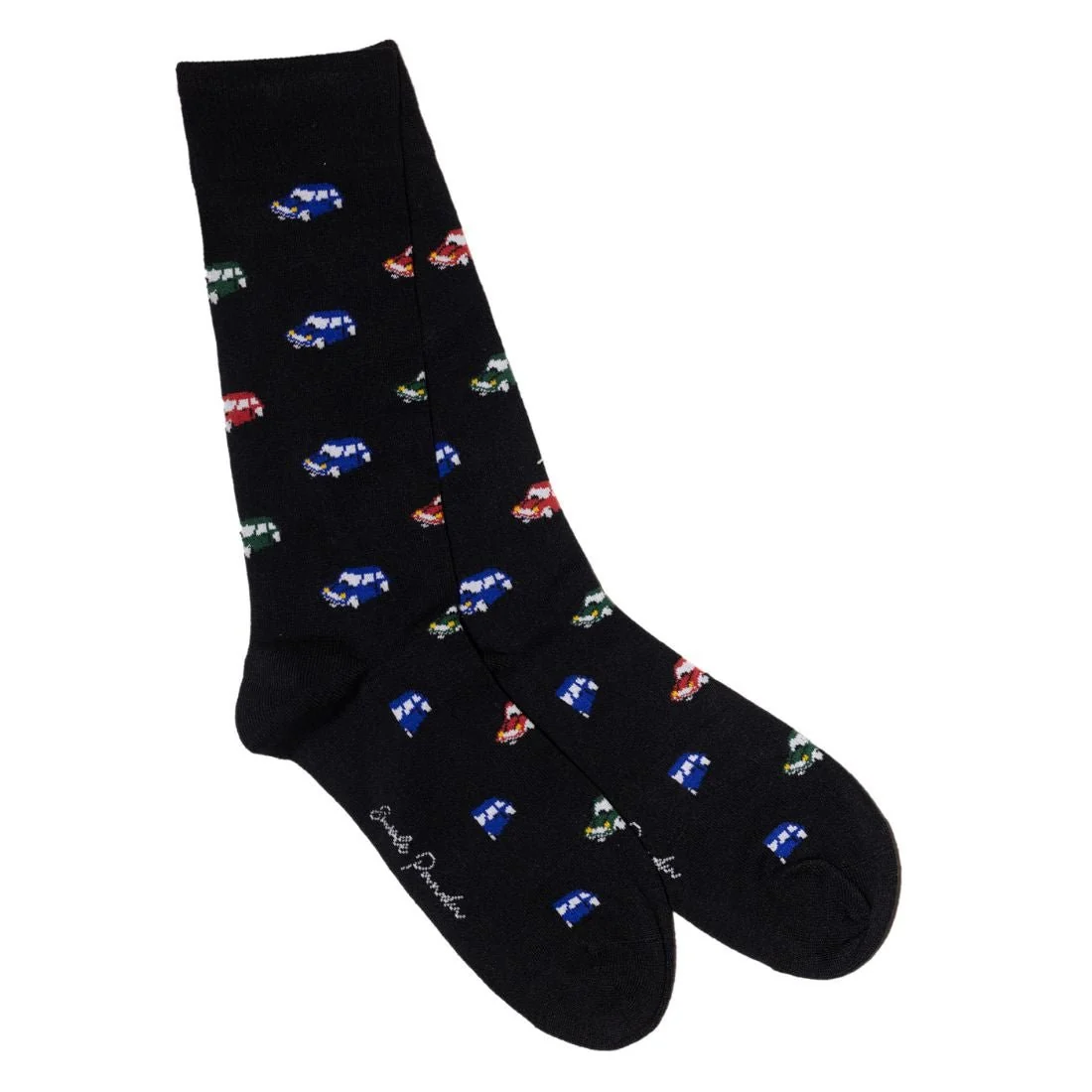 4-Pack Racing Cars Bamboo Socks Gift Box, Red/Black/Blue - Image 9