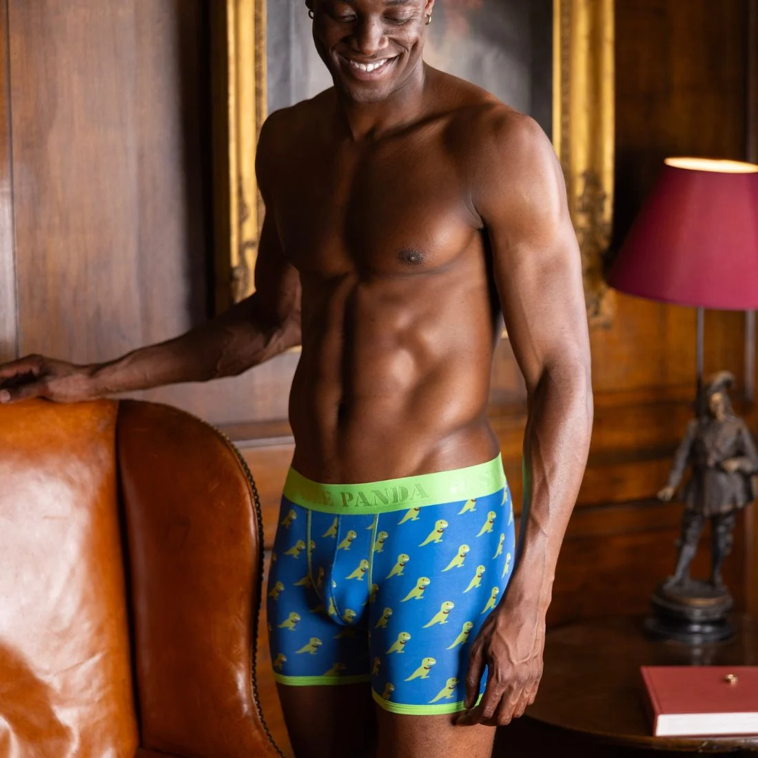 T-Rex Bamboo Boxer Brief in Blue/green - Image 2