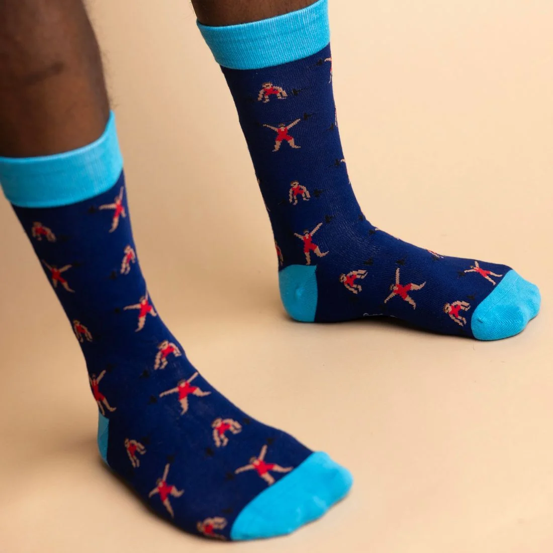 Weight Lifter Bamboo Socks, Blue - Image 2