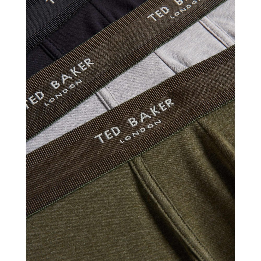3-Pack Coloured Boxer Trunks, Black/Grey/Green - Image 4