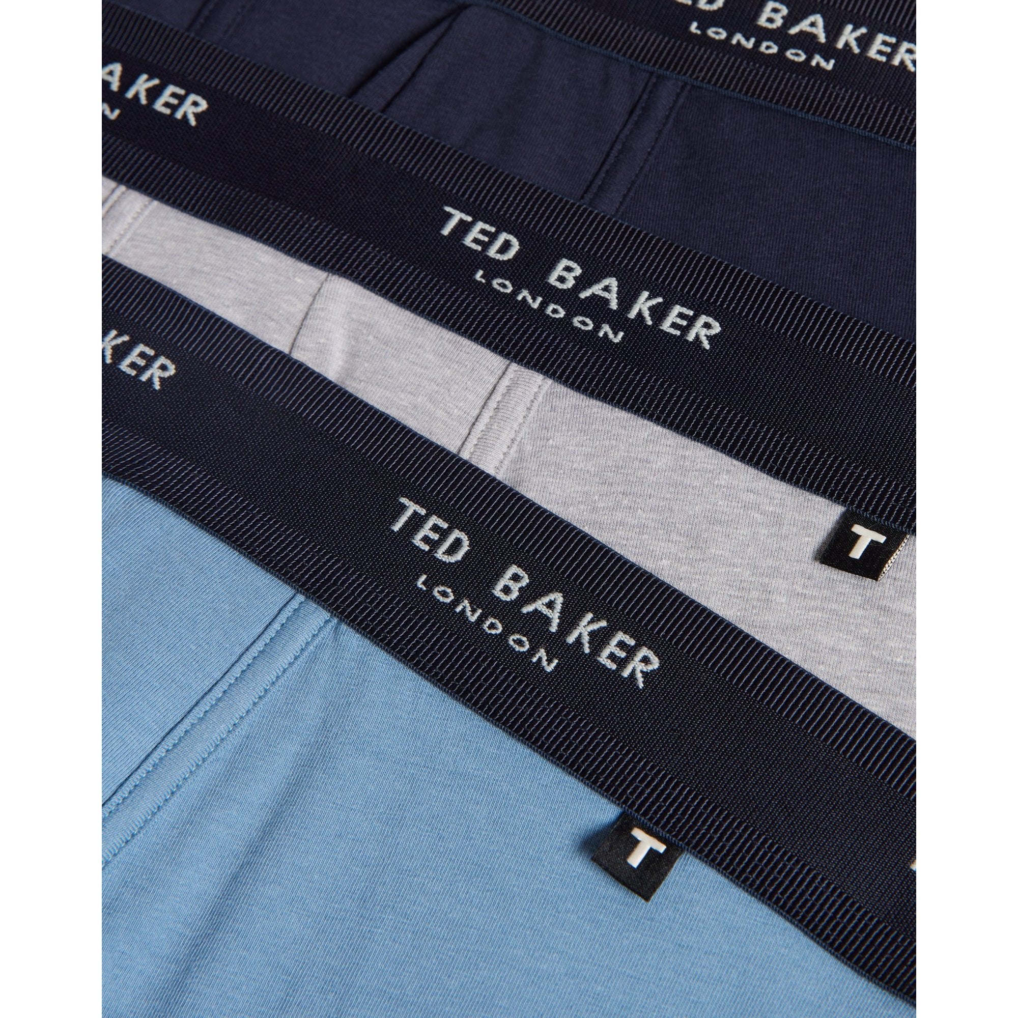 3-Pack Coloured Boxer Trunks, Navy/Blue/Grey - Image 2