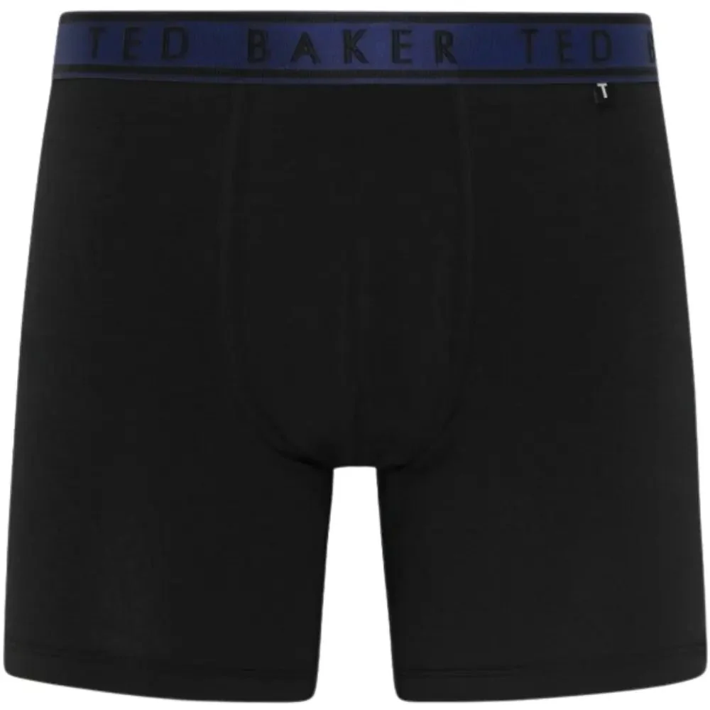 3-Pack Contrast Waistband Boxer Briefs, Black w/ blue/pool/burgundy - Image 4