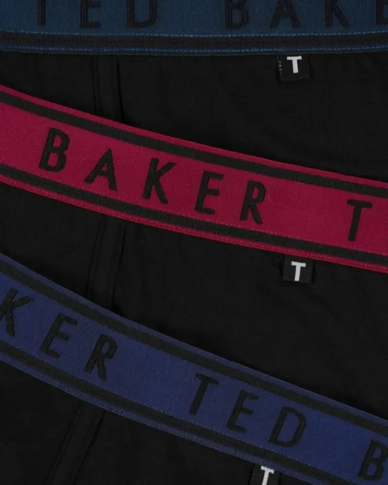 3-Pack Contrast Waistband Boxer Briefs, Black w/ blue/pool/burgundy - Image 5