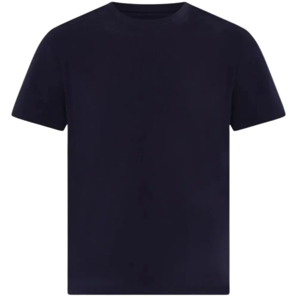 3-Pack Cotton Stretch Crew-Neck T-Shirts, Navy/Grey/Blue - Image 2