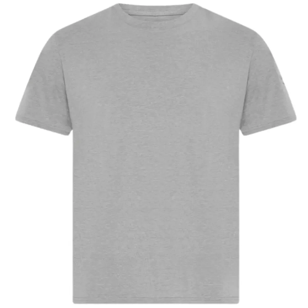 3-Pack Cotton Stretch Crew-Neck T-Shirts, Navy/Grey/Blue - Image 3