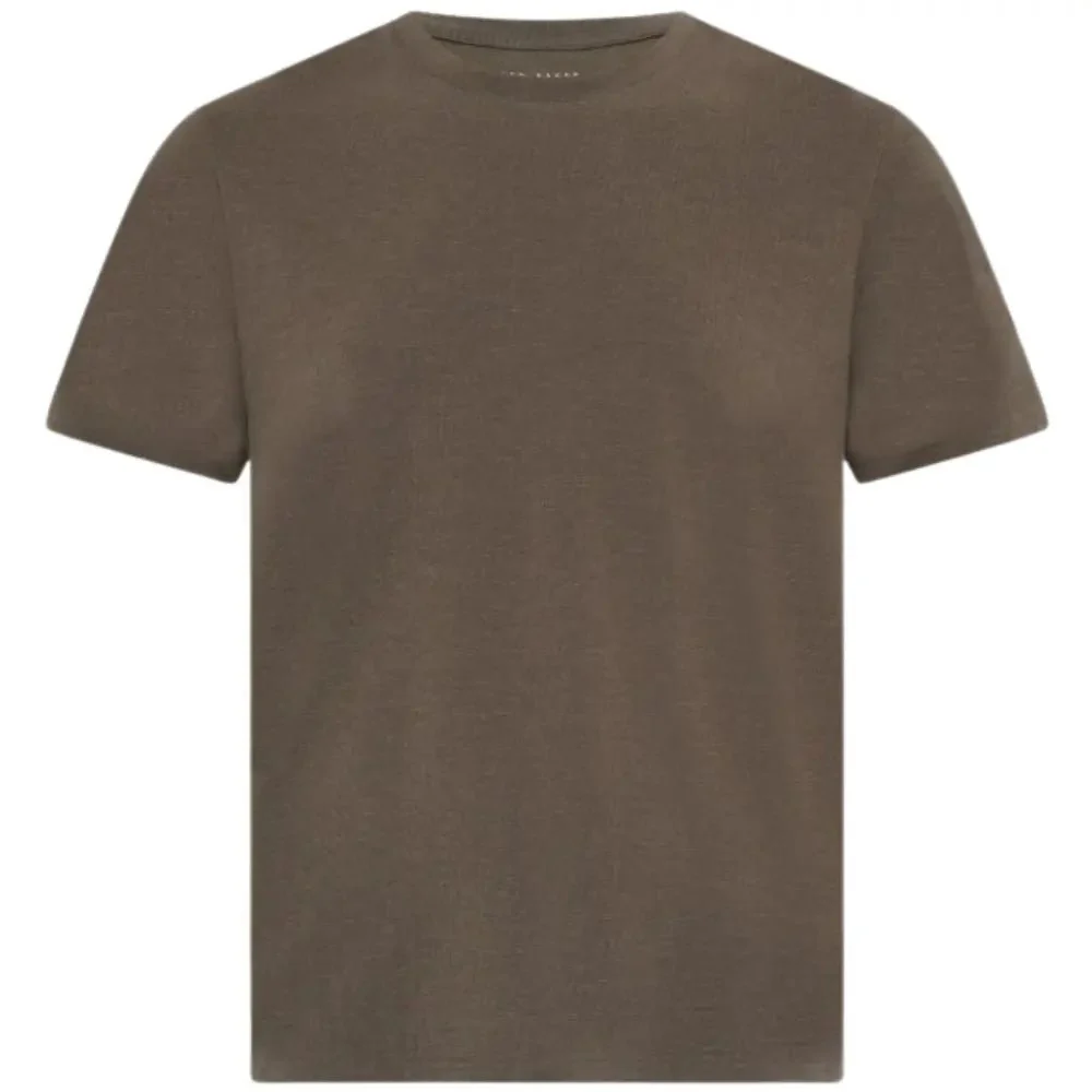 3-Pack Cotton Stretch Crew-Neck T-Shirts, Navy/Khaki/Black - Image 3