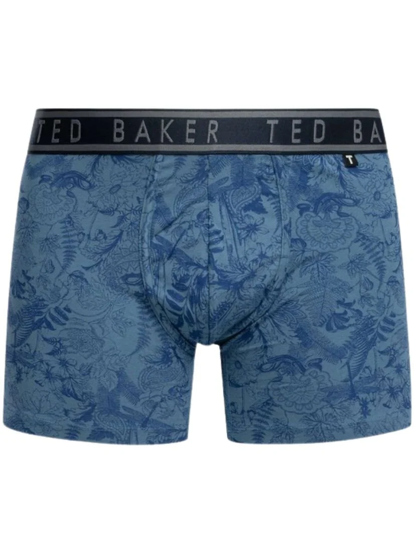 3-Pack Floral Print Boxer Briefs, Mazarine Blue - Image 3