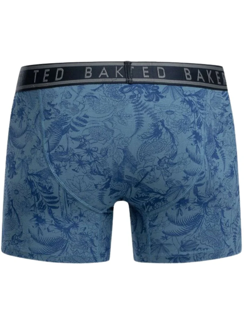 3-Pack Floral Print Boxer Briefs, Mazarine Blue - Image 4
