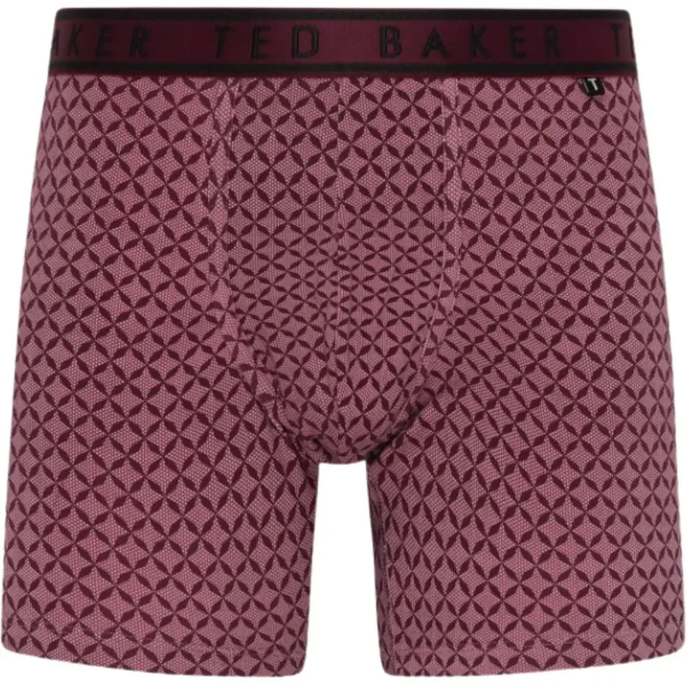 3-Pack Geo Print Boxer Briefs, Black/Claret - Image 2